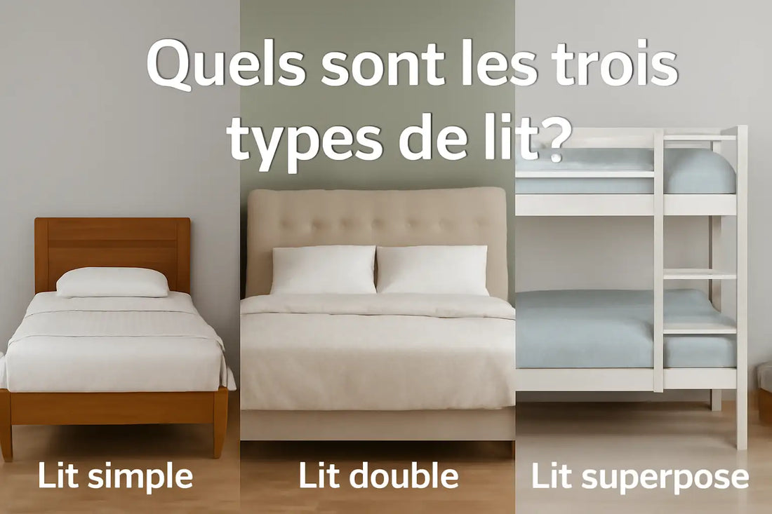 Quels sont les trois types de lit ?
