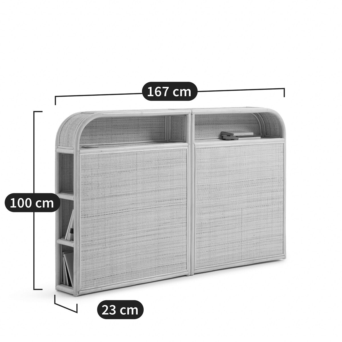 Tête De Lit Rotin Avec Rangement