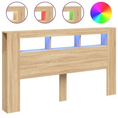 Tête de lit en bois avec rangement 180
