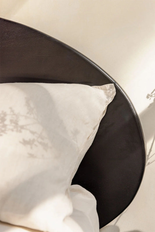 Tête de lit 180 cm en bois noir de manguier