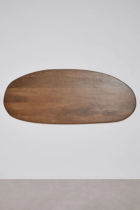 Tête de lit 180 cm en bois foncé de manguier