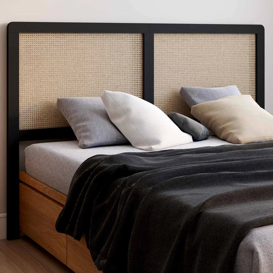 Tête De Lit Rotin Cannage 160 Noir