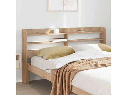Tête de lit avec étagères en pin massif, 160 cm