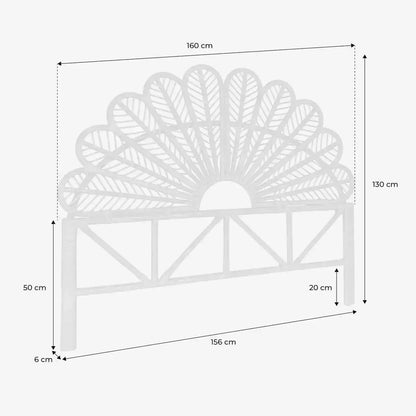 Tete De Lit 160 Rotin