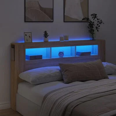 Tête de lit en bois avec rangement 180
