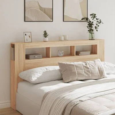 Tête de lit en bois avec rangement 180