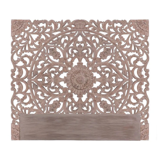 Tête De Lit En Bois Sculpté 160 Marron