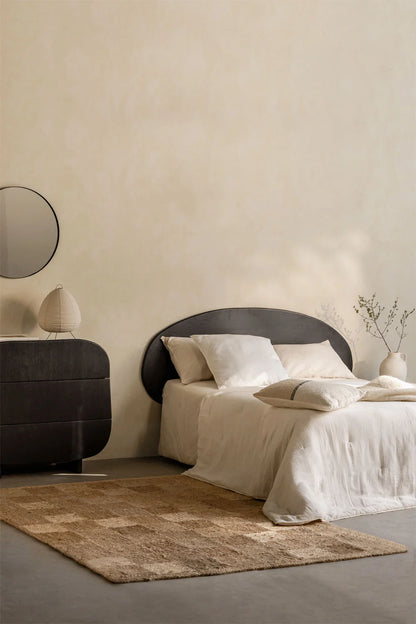 Tête de lit 180 cm en bois noir de manguier