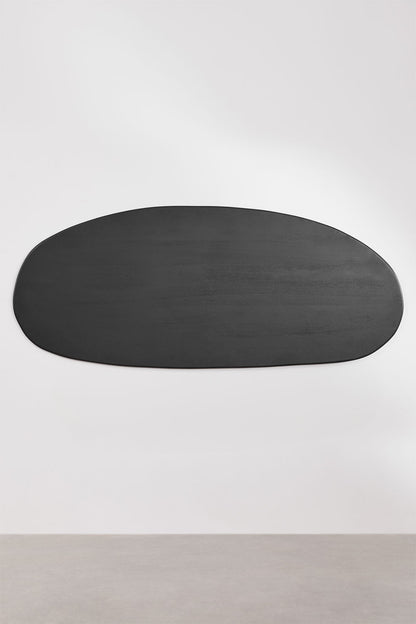 Tête de lit 180 cm en bois noir de manguier