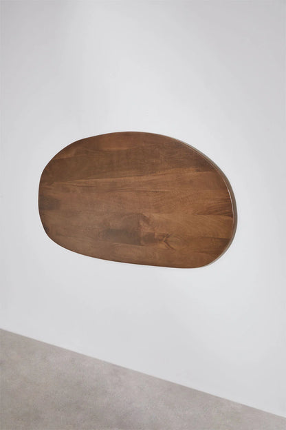 Tête de lit 180 cm en bois foncé de manguier