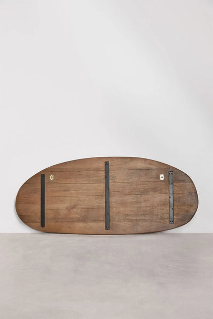 Tête de lit 180 cm en bois foncé de manguier