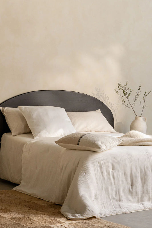 Tête de lit 180 cm en bois noir de manguier