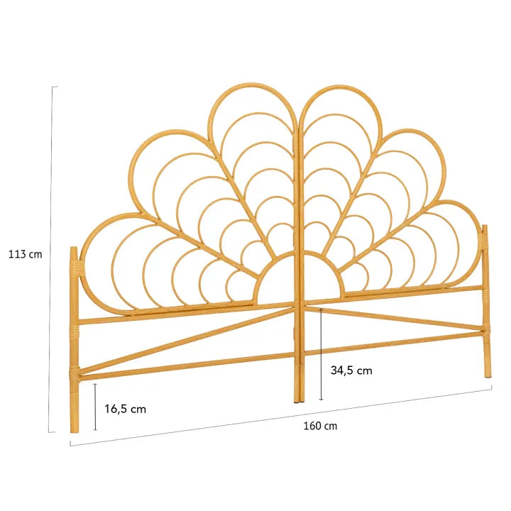 Tete De Lit Rotin Fleur