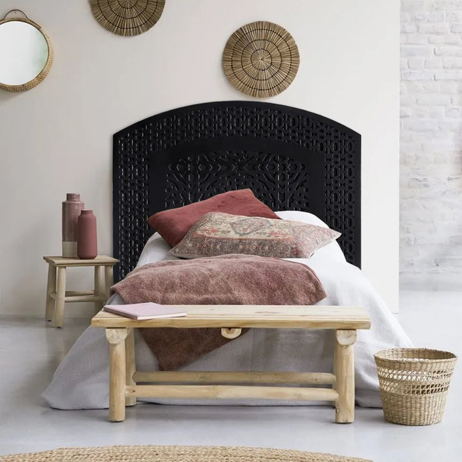 Tête De Lit En Bois Sculpté