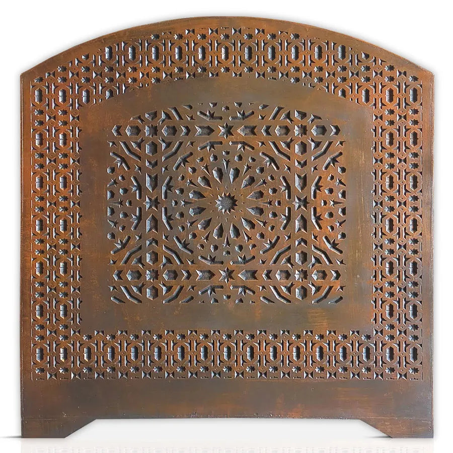 Tête De Lit En Bois Sculpté